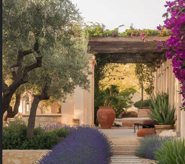 Luxury villa poolside terrace landscape in Nice